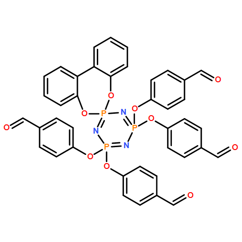 Benzaldehyde, 4,4',4'',4'''-[spiro[6λ5-dibenzo[d,f][1,3,2]dioxaphosphepin-6,2'-[2λ5,4λ5,6λ5-1,3,5,2,4,6]triazatriphosphorine]-4',6'-diylidenetetrakis(oxy)]tetrakis- 