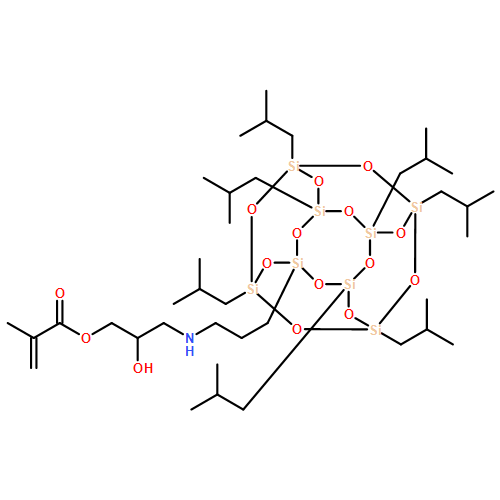 2-Propenoic acid, 2-methyl-, 3-[[3-[3,5,7,9,11,13,15-heptakis(2-methylpropyl)pentacyclo[9.5.1.13,9.15,15.17,13]octasiloxan-1-yl]propyl]amino]-2-hydroxypropyl ester 