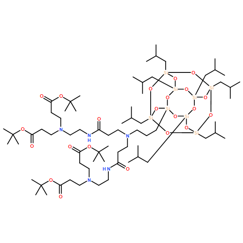 4,7,11,15,18-Pentaazaheneicosanedioic acid, 4,18-bis[3-(1,1-dimethylethoxy)-3-oxopropyl]-11-[3-[3,5,7,9,11,13,15-heptakis(2-methylpropyl)pentacyclo[9.5.1.13,9.15,15.17,13]octasiloxan-1-yl]propyl]-8,14-dioxo-, 1,21-bis(1,1-dimethylethyl) ester 