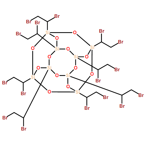 Pentacyclo[9.5.1.13,9.15,15.17,13]octasiloxane, 1,3,5,7,9,11,13,15-octakis(1,2-dibromoethyl)- 