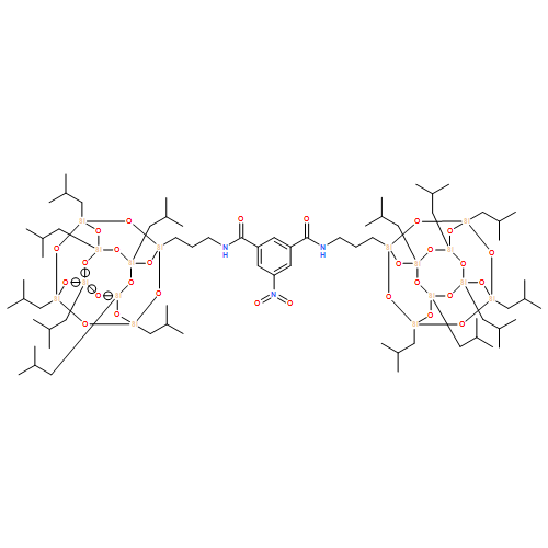 1,3-Benzenedicarboxamide, N1,N3-bis[3-[3,5,7,9,11,13,15-heptakis(2-methylpropyl)pentacyclo[9.5.1.13,9.15,15.17,13]octasiloxan-1-yl]propyl]-5-nitro- 
