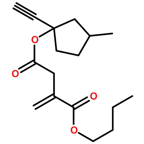 Butanedioic acid, 2-methylene-, 1-butyl 4-(1-ethynyl-3-methylcyclopentyl) ester