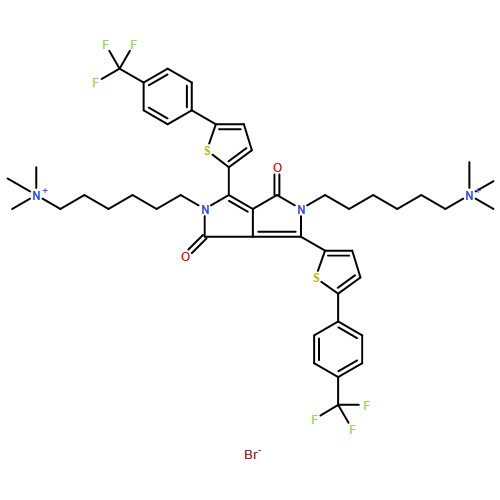Pyrrolo[3,4-c]pyrrole-2,5(1H,4H)-dihexanaminium, N2,N2,N2,N5,N5,N5-hexamethyl-1,4-dioxo-3,6-bis[5-[4-(trifluoromethyl)phenyl]-2-thienyl]-, bromide (1:2)