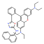 4aH-Xanthene-3,6-diamine, N3,N3,N6,N6-tetraethyl-9-[2-[5-(1-naphthalenylamino)-1,3,4-oxadiazol-2-yl]phenyl]-