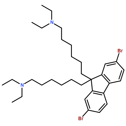9H-Fluorene-9,9-dihexanamine, 2,7-dibromo-N,N,N',N'-tetraethyl-