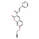 2H-1-Benzopyran-2-one, 3-[1-oxo-3-(2-pyridinyl)-2-propen-1-yl]-7-(2-propyn-1-yloxy)-