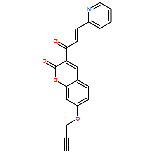 2H-1-Benzopyran-2-one, 3-[1-oxo-3-(2-pyridinyl)-2-propen-1-yl]-7-(2-propyn-1-yloxy)-