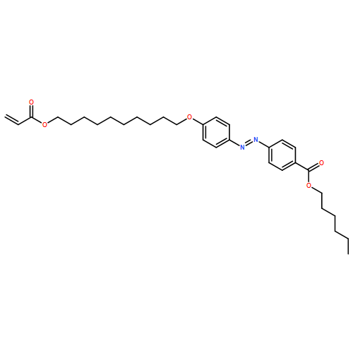 Benzoic acid, 4-[(1E)-2-[4-[[10-[(1-oxo-2-propen-1-yl)oxy]decyl]oxy]phenyl]diazenyl]-, hexyl ester