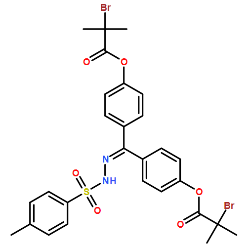 Propanoic acid, 2-bromo-2-methyl-, 4-[[4-(2-bromo-2-methyl-1-oxopropoxy)phenyl][2-[(4-methylphenyl)sulfonyl]hydrazinylidene]methyl]phenyl ester