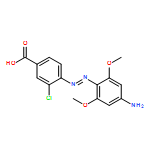 Benzoic acid, 4-[2-(4-amino-2,6-dimethoxyphenyl)diazenyl]-3-chloro-