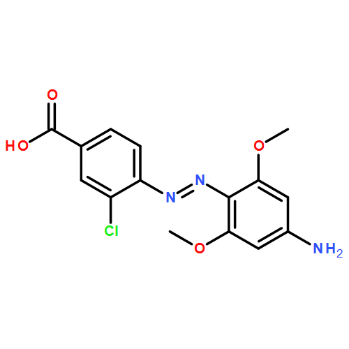 Benzoic acid, 4-[2-(4-amino-2,6-dimethoxyphenyl)diazenyl]-3-chloro-