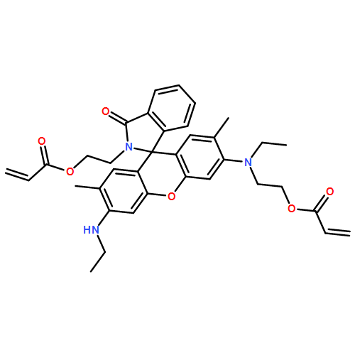 2-Propenoic acid, 2-[3'-(ethylamino)-6'-[ethyl[2-[(1-oxo-2-propen-1-yl)oxy]ethyl]amino]-2,3-dihydro-2',7'-dimethyl-3-oxospiro[1H-isoindole-1,9'-[9H]xanthen]-2-yl]ethyl ester