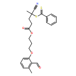 Pentanoic acid, 4-cyano-4-[(phenylthioxomethyl)thio]-, 3-(2-formyl-3-methylphenoxy)propyl ester
