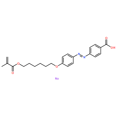 Benzoic acid, 4-[2-[4-[[6-[(2-methyl-1-oxo-2-propen-1-yl)oxy]hexyl]oxy]phenyl]diazenyl]-, sodium salt (1:1) 