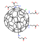 Butanoic acid, 4,4',4'',4''',4''''-[(8-chloro[5,6]fullerene-C60-Ih-1,7,11,24,27(8H)-pentayl)pentaimino]pentakis-, 1,1',1'',1''',1''''-pentamethyl ester 