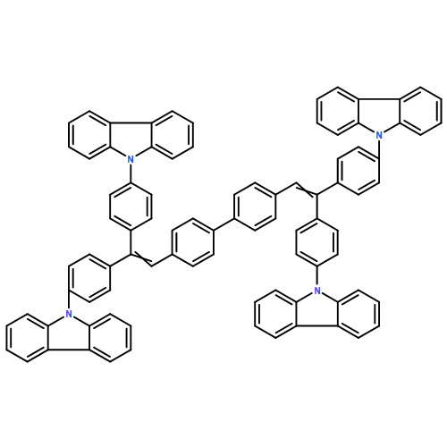 9H-Carbazole, 9,9',9'',9'''-[[1,1'-biphenyl]-4,4'-diylbis(2-ethenyl-1-ylidenedi-4,1-phenylene)]tetrakis- 