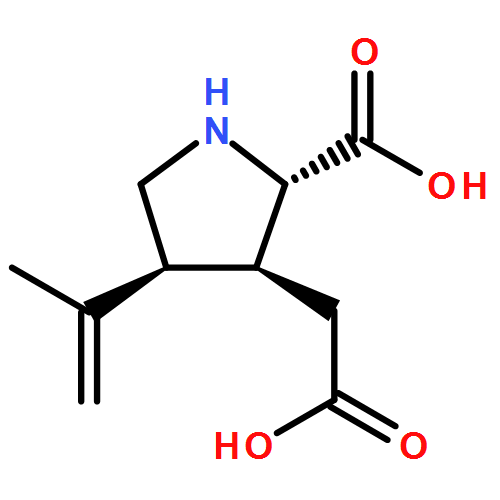 3-Pyrrolidineaceticacid, 2-carboxy-4-(1-methylethenyl)-, (2S,3S,4S)-