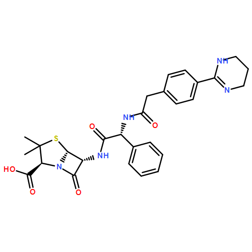 (2S,5R,6R)-3,3-DIMETHYL-7-OXO-6-[[(2R)-2-PHENYL-2-[[2-[4-(1,4,5,6-TETRAHYDROPYRIMIDIN-2-YL)PHENYL]ACETYL]AMINO]ACETYL]AMINO]-4-THIA-1-AZABICYCLO[3.2.0]HEPTANE-2-CARBOXYLIC ACID