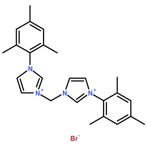 1H-Imidazolium, 1,1'-methylenebis[3-(2,4,6-trimethylphenyl)-, dibromide