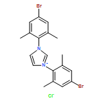 1H-Imidazolium, 1,3-bis(4-bromo-2,6-dimethylphenyl)-, chloride