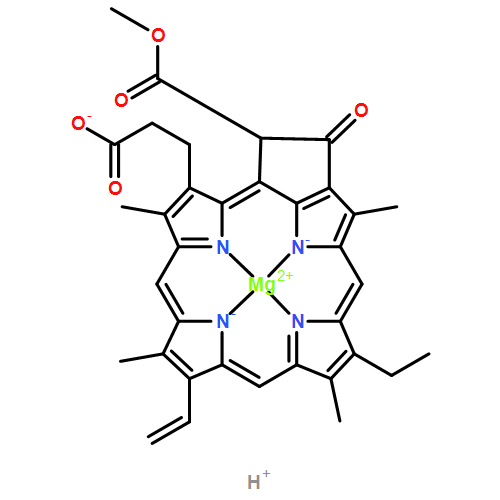 Magnesate(1-), [3,4-didehydro-9-ethenyl-14-ethyl-21-(methoxycarbonyl)-4,8,13,18-tetramethyl-20-oxo-3-phorbinepropanoato(3-)-κN23,κN24,κN25,κN26]-