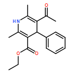 3-Pyridinecarboxylic acid, 5-acetyl-1,4-dihydro-2,6-dimethyl-4-phenyl-, ethyl ester