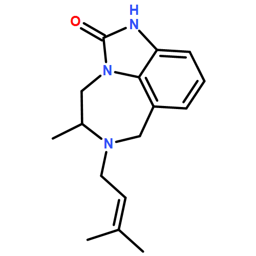 Imidazo[4,5,1-jk][1,4]benzodiazepin-2(1H)-one, 4,5,6,7-tetrahydro-5-methyl-6-(3-methyl-2-buten-1-yl)-, (5R)-