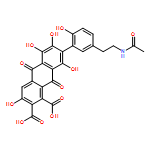 1,2-Anthracenedicarboxylic acid, 7-[5-[2-(acetylamino)ethyl]-2-hydroxyphenyl]-9,10-dihydro-3,5,6,8-tetrahydroxy-9,10-dioxo-
