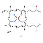 Ferrate(2-), [7,12-diethenyl-3,8,13,17-tetramethyl-21H,23H-porphine-2,18-dipropanoato(4-)-κN21,κN22,κN23,κN24]-, hydrogen (1:2), (SP-4-2)-