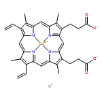 Cuprate(2-), [7,12-diethenyl-3,8,13,17-tetramethyl-21H,23H-porphine-2,18-dipropanoato(4-)-κN21,κN22,κN23,κN24]-, hydrogen (1:2), (SP-4-2)-