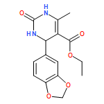 5-Pyrimidinecarboxylic acid, 4-(1,3-benzodioxol-5-yl)-1,2,3,4-tetrahydro-6-methyl-2-oxo-, ethyl ester