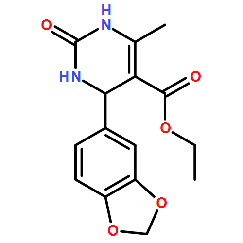 5-Pyrimidinecarboxylic acid, 4-(1,3-benzodioxol-5-yl)-1,2,3,4-tetrahydro-6-methyl-2-oxo-, ethyl ester