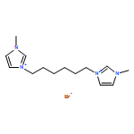 3-METHYL-1-[6-(3-METHYL-1,2-DIHYDROIMIDAZOL-1-IUM-1-YL)HEXYL]-1,2-DIHYDROIMIDAZOL-1-IUM;DIBROMIDE 
