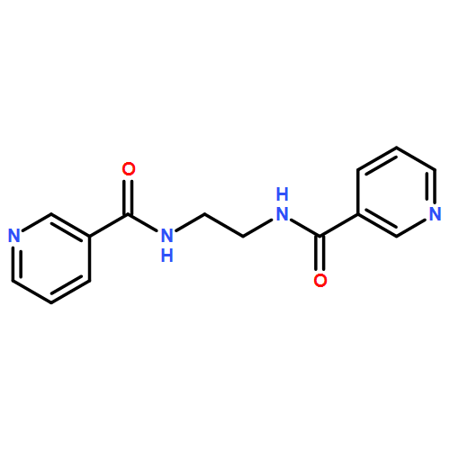3-Pyridinecarboxamide, N,N'-1,2-ethanediylbis-