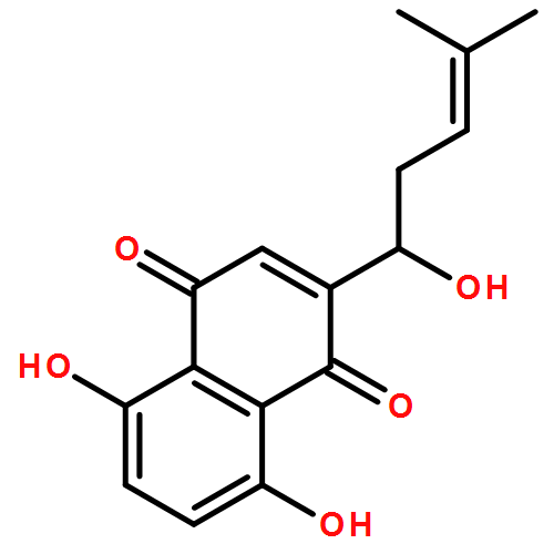 1,4-Naphthalenedione, 5,8-dihydroxy-2-(1-hydroxy-4-methyl-3-penten-1-yl)-