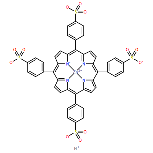 Zincate(4-), [[4,4',4'',4'''-(21H,23H-porphine-5,10,15,20-tetrayl-κN21,κN22,κN23,κN24)tetrakis[benzenesulfonato]](6-)]-, hydrogen (1:4), (SP-4-1)-
