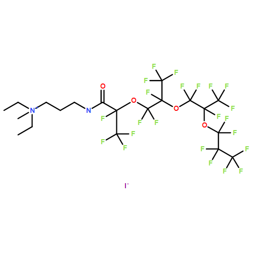 N,N-Diethyl-6,8,8,9,11,11,12,14,14,15,15,16,16,16-tetradecafluoro-N-methyl-5-oxo-6,9,12-tris(trifluoromethyl)-7,10,13-trioxa-4-azahexadecan-1-aminium iodide